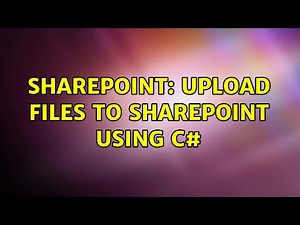 Sharepoint: Upload files to SharePoint using C#