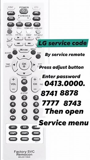 codigo de servicio LG