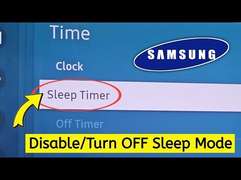 How to Turn off or disable sleep timer on Samsung TV