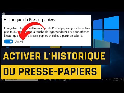 Comment activer l'historique du presse papiers dans Windows 10