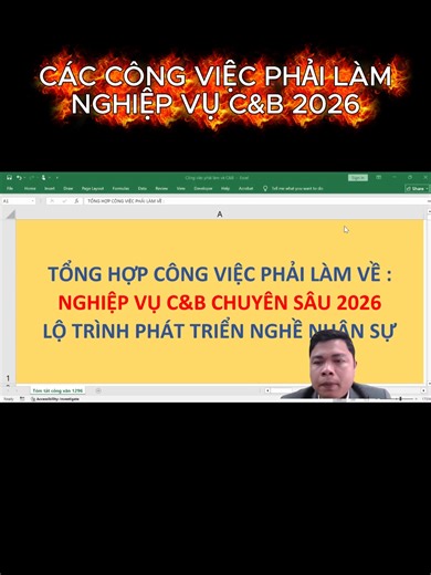 📌 Tổng hợp các công việc C&B phải làm trong năm 2026 – siêu chi tiết Làm C&B mà không có checklist là dễ “ngập việc” lắm 😵‍💫 Video này tổng hợp toàn bộ các đầu việc C&B trong 1 năm: lương, BHXH, thuế TNCN, ngân sách lương, review tăng lương, thưởng cuối năm… 🎯 Xem ngay để biết C&B trong năm phải làm những gì để không sót việc. Comment “C&B 2026” để nhận Checklist công việc C&B theo tháng nhé! #candb #hr #nhansu #tipshr #hrcareer #ketoan #hrhacademy
