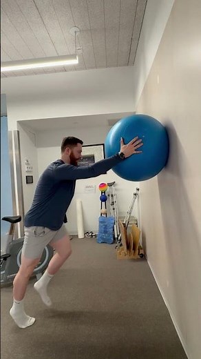 Triple Extension Standing Front Plank + Pilates Ball on Wall