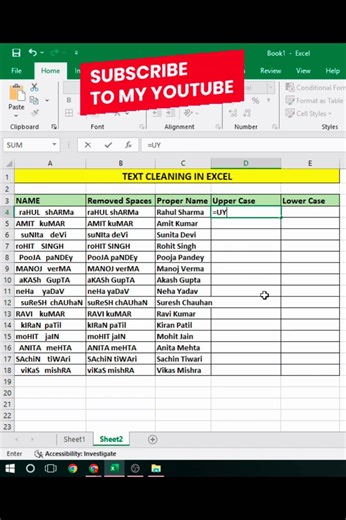 Master Data Cleaning Essentials on Excel in Just 10 Minutes #excel #shorts #shortvideo