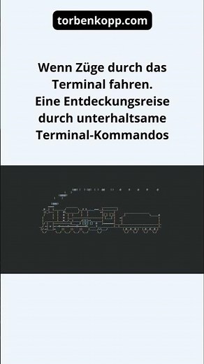 ASCII Train #fun #linux #linuxterminal #command #ebook #spaß #asciiart #ascii #terminalcommands
