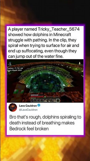 Dolphins in Minecraft struggle with breathing challenges...