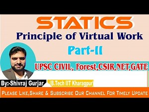 5.Statics: Principle of Virtual Work-Question (II) |UPSC CSE| IFoS| ESE|ACF|Shivraj Gurjar, IIT KGP