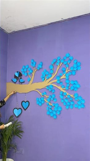 Corner paper tree DIY in drawing Room #papercrafts #papertree #crafts #homedecor #idea