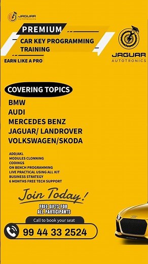 🚀 High-Demand Automotive Skill: Luxury Car Key Programming Training | 4-Day Intensive Workshop |