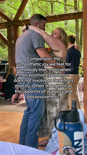 Watching someone that you love experience love and joy from someone else can be an experience like nothing else. It’s also not required in polyamory 💖 #compersion #metamour #love #polyamory