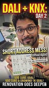 DALI + KNX: 500 Lights Offline! 😱 BCU Code Lock & Short Address Fix! #knxindia #engineerismail