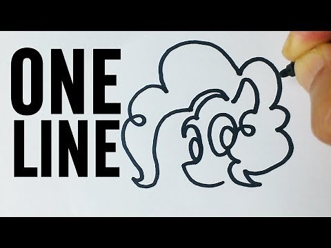 ONE LINE ART CHALLENGE！My Little Pony one line drawings tutorial by PINKORO