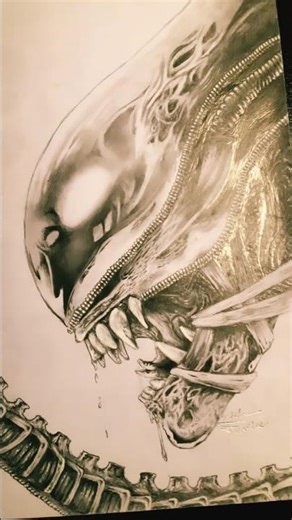 New Alien Movie drawing #art #drawing