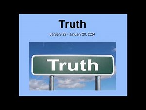 Christian Science Weekly Bible Lesson - 2024, January 22 Truth