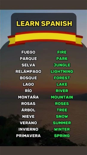 Learn Spanish #spanish