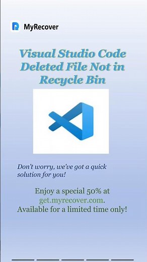 Deleted Files in VS Code, but Not in Recycle Bin? 🔧 Fix It Now! #datarecovery #vscode