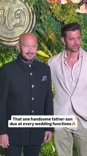 Hrithik Roshan with father Rakesh Roshan at pre-wedding functions of Komal Nahta’s son.....#e24