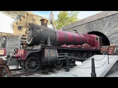 NO. 5972 Hogwarts Castle, whistle blow, at Universal Studios (wider length clip)
