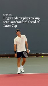 153K views · 2K reactions | Tennis legend Roger Federer played pickup tennis at Stanford ahead of Laver Cup READ MORE AT THE LINK IN COMMENTS | SFGATE | Facebook