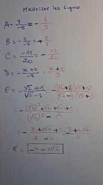 #maths Maitriser les signes