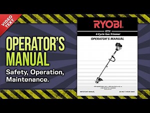 Operator's Manual: Ryobi 875r 4-Cycle Gas Trimmer (791-182394)