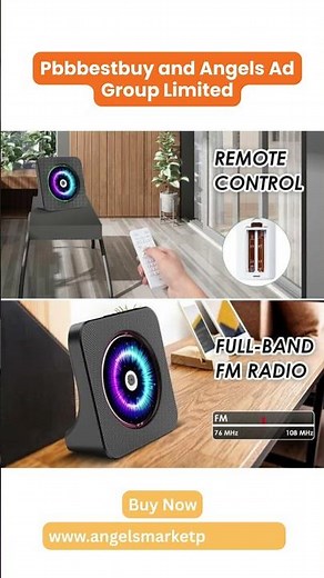 Portable CD Player with Bluetooth & FM 🎵 Rechargeable Desktop Speaker!