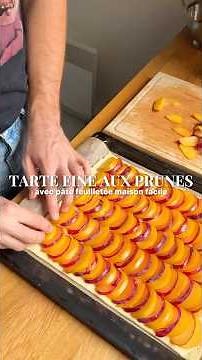 Tarte aux Prunes Rouges et Jaunes | Recette Tarte Facile et Rapide avec Pâte Feuilletée Maison