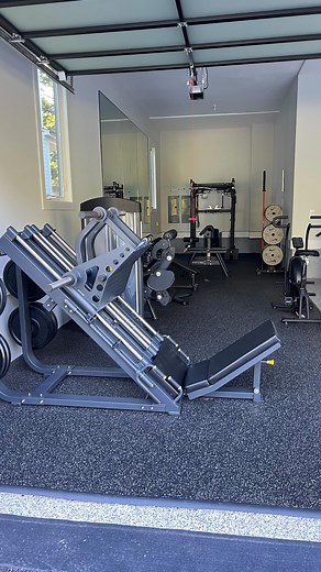 Finest Home Gym | Luxury Gym Designer on Instagram: "VIP Home Gym Tour  10x40 premium gym setup . . . Strength and free-weights ! * Separate cardio room inside the home Ready to get started with your dream home gym? Send us a DM for a custom layout / on site visit  Ps. We service nationwide "