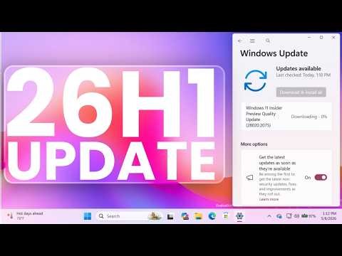 New Windows 11 26H1 Build 28020.2075 – New Features in the Experimental Channel