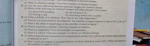 What is a chemical change ? Give two examples of chemical chang... | Filo