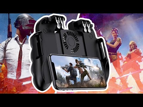 4 Triggers Mobile Game Controller with Cooling Fan Compatiple for PUBG/COD Mobile/Fotnite