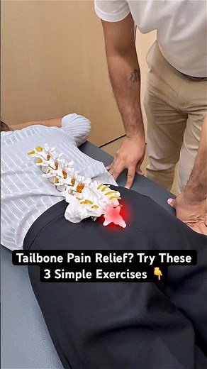 Tailbone Pain Relief? Try These 3 Simple Exercises 👇 #yogapostures #posturecorrection