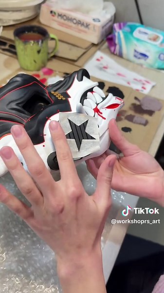 Custom Cyberpunk Kitsune Mask Design