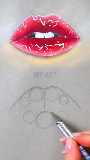 88K views · 686 reactions | How To Easy Draw Realistic Lips | MY ART | Facebook