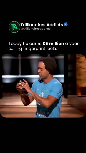 BUSINESS | WEALTH | IG COACH | 🔒 He turned a simple sketch into a five million dollar business. He pitched a fingerprint lock on Shark Tank that charges in just thirty... | Instagram