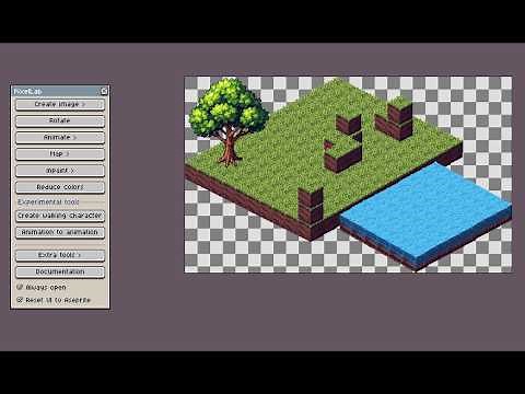 Tutorial: Creating a pixel art isometric tiles and map with PixelLab