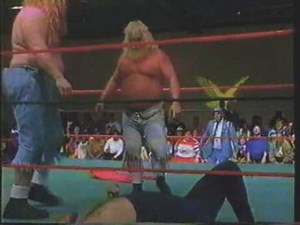 Brian Christopher Breaks Steel Chair On Moondog Spot's Head! (1993) USWA Memphis Wrestling