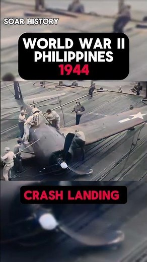 WWII (1944): F6F Hellcat Crash Landing on Aircraft Carrier | Epic War History #history #war #ww2