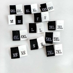 [Hot Item] Satin Edging Code Label Taiwan Machine Cloth Label Size Mark Washing Water Mark English Number Code Label Code Number Folded in Half