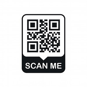 Code-Scan-Label. QR-Code-Symbol scannen. Scannen Sie mich Text....