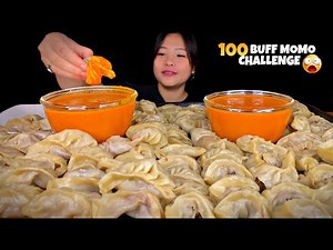 100 BUFF MOMO EATING CHALLENGE😱WITH SPICY JHOL🥵🔥| FAIL OR PASS | #mukbang #food # challenge
