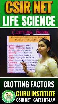 CSIR NET Life Science 2026 | Blood Clotting Factors Explained | CSIR NET Life Science Preparation