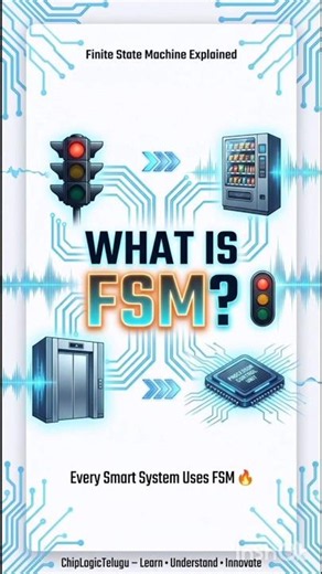 FSM Explained Visually in 10 sec 🔥 #vlsi #verilog #verilog