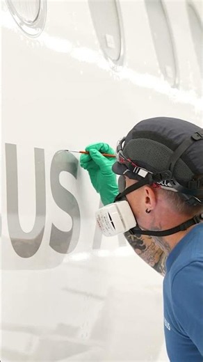 Painting the first Qantas Airbus A350-1000ULR
