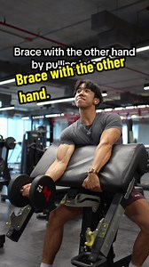 Unilateral Dumbbell Preacher Curl — Brace with the Other Hand (Best Biceps Failure)
