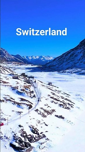 Winter Train Adventure in Switzerland 4K HDR Aerial Snowy Journey