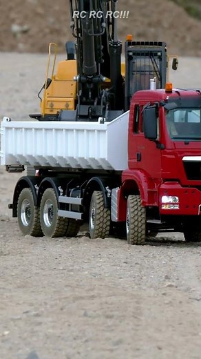 SCALEART RC TRUCK MAN 8x8 EXCAVATOR TRANSPORT VOLVO 480D THS SEIPT!! #Shorts