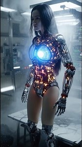 Android wakes up after malfunction — unbelievable recovery 😱⚡#AIgirl #RobotAwakening #Viral