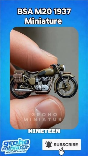 Legendary BSA M20 1937 in Stunning Miniature Detail!