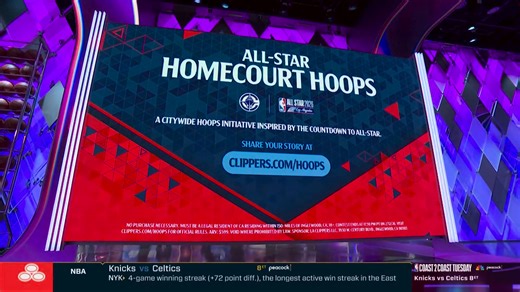 15K views · 163 reactions | All-Star home court hoops is a community initiative offering LA area families the opportunity to receive a free All-Star branded outdoor hoops ahead of the 2026 All-Star game! Submit your story at clippers.com/hoops for a chance to win. | NBA on NBC and Peacock | Facebook