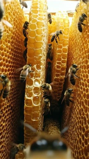 This Is What Happens Deep Inside a Beehive #bees #wildlife #shorts